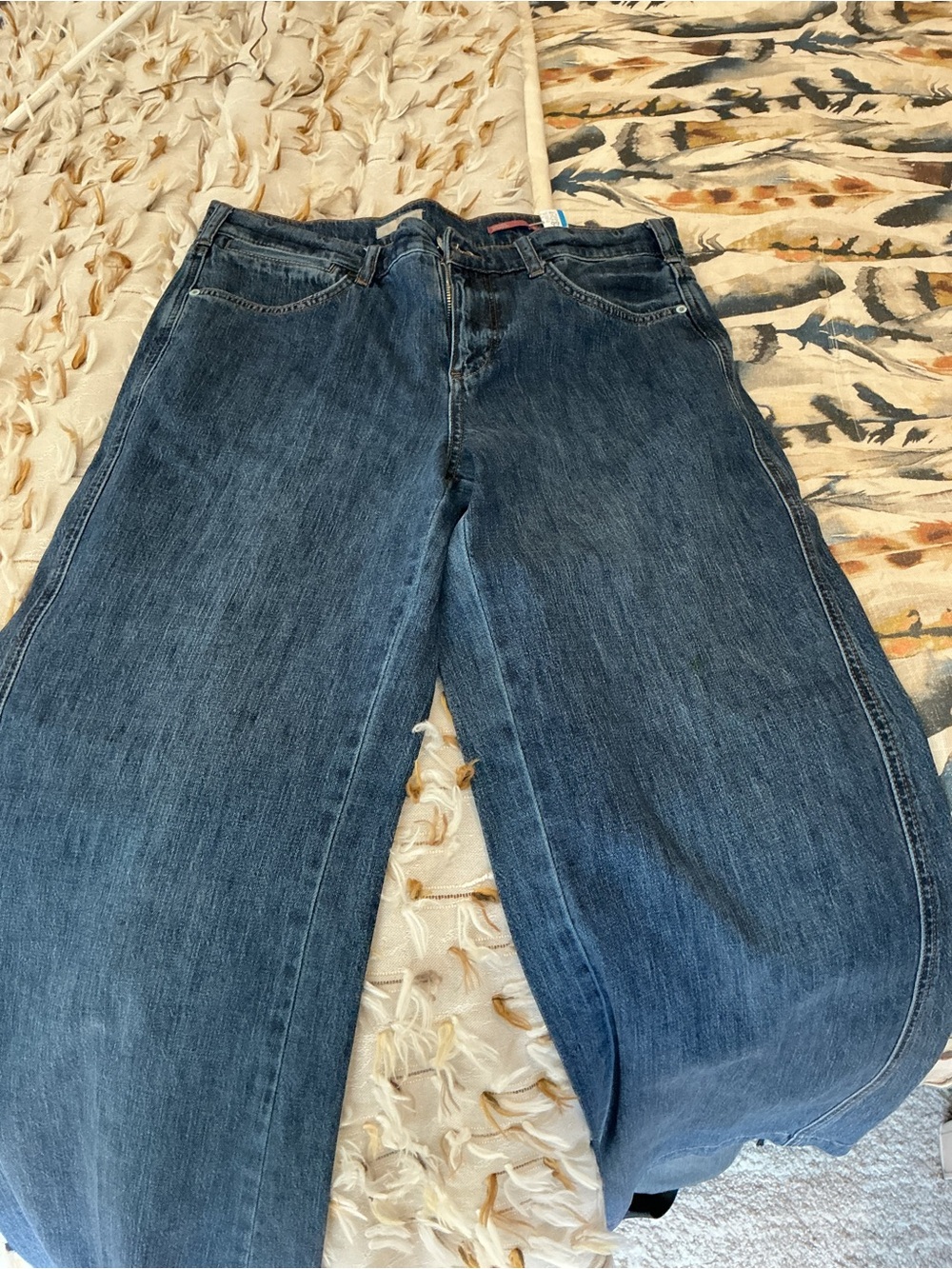Pilcro and the Letterpress Dark Indigo Wide-Leg Jeans
